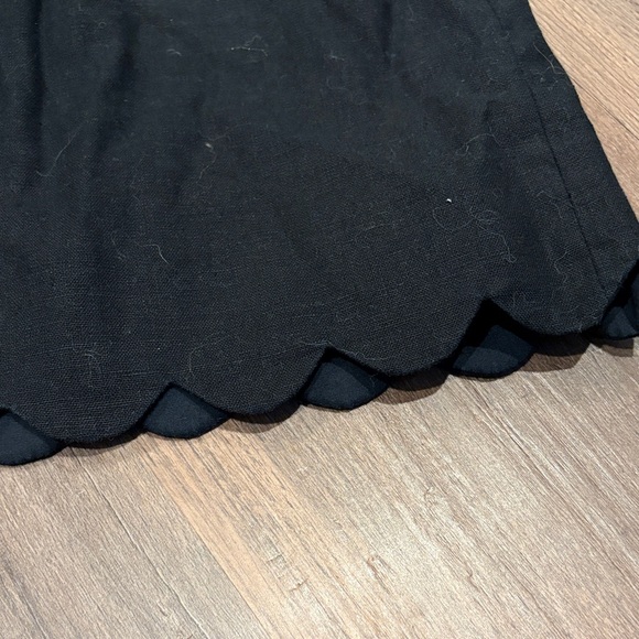J.โ Crew Black Mini Skirt with Scalloped Hem - Picture 3 of 4